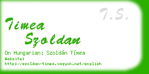 timea szoldan business card