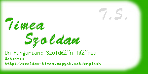 timea szoldan business card